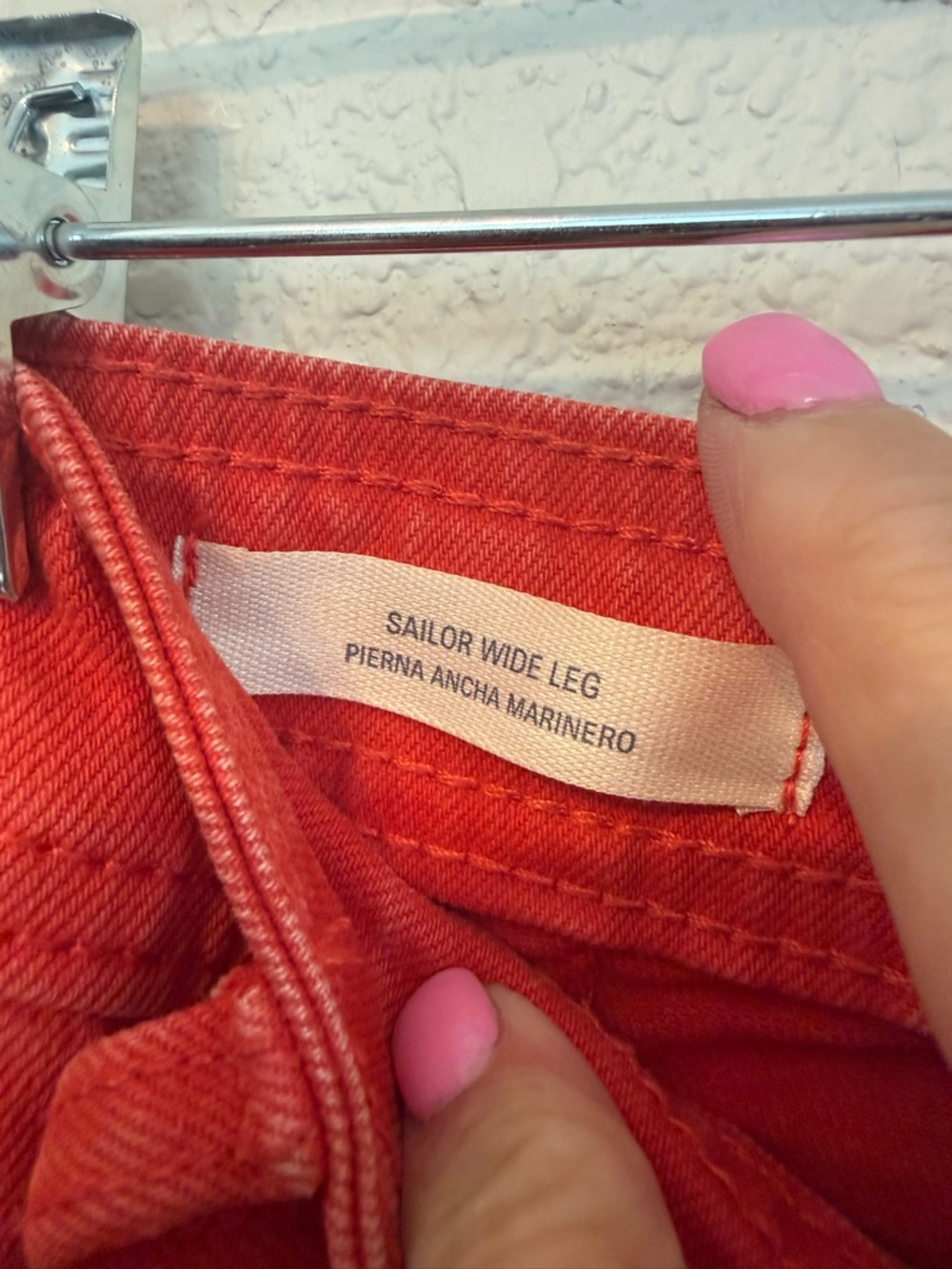 Wide Leg High-Rise Jeans in Coral universal thread size 10 - Picture 5 of 11